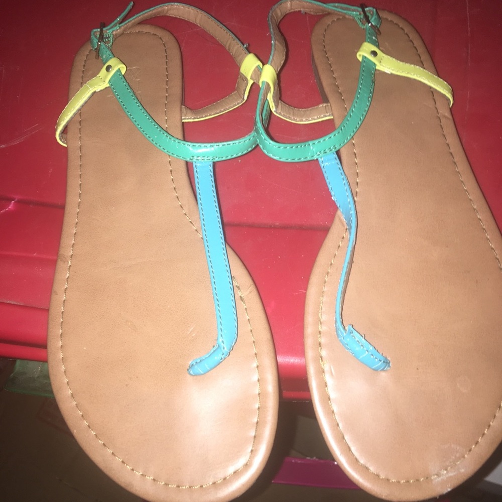 Color block sandals